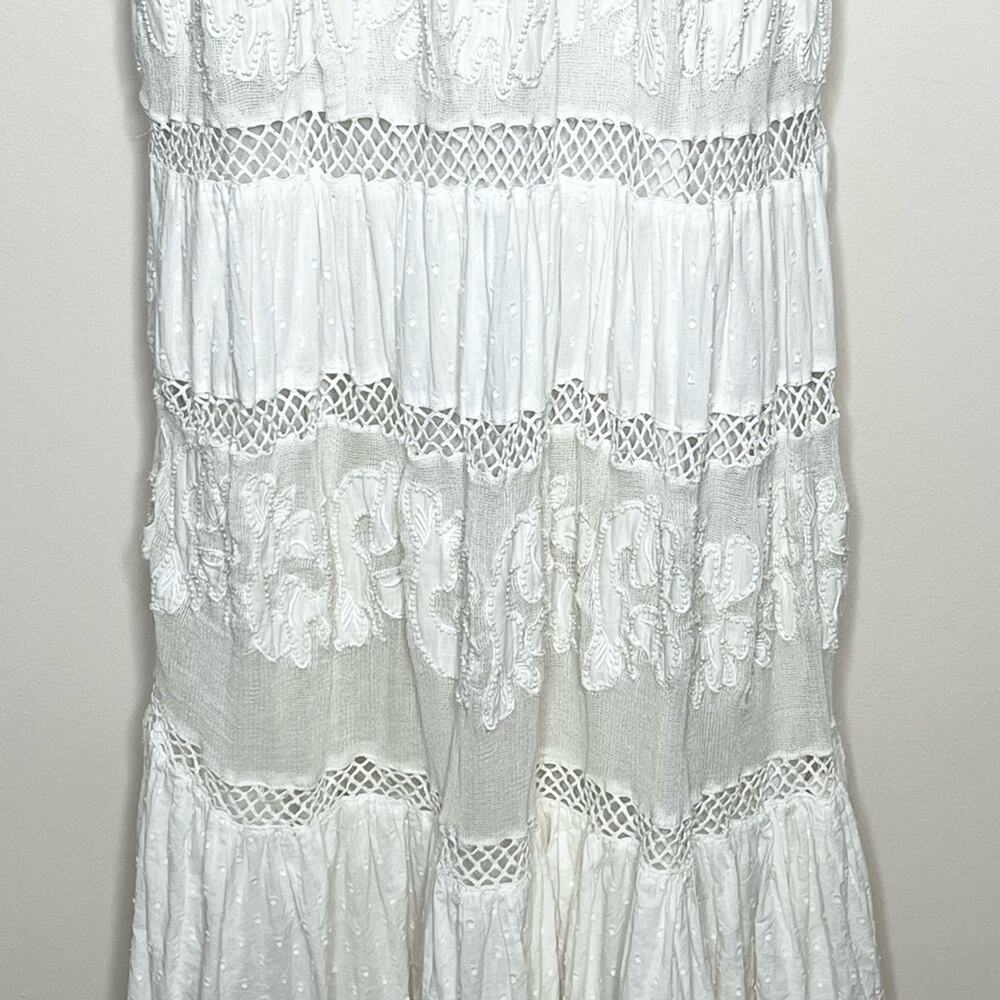 ANTHROPOLOGIE / LOVE THE LABEL The Aurora Beaded Maxi Dress Cream Sz Small - Picture 6 of 10